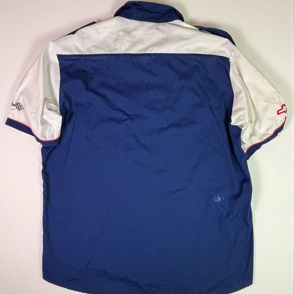 Vintage King Louie Chevrolet Racing Pit Crew Shirt XL Blue White NASCAR Style - Picture 9 of 16